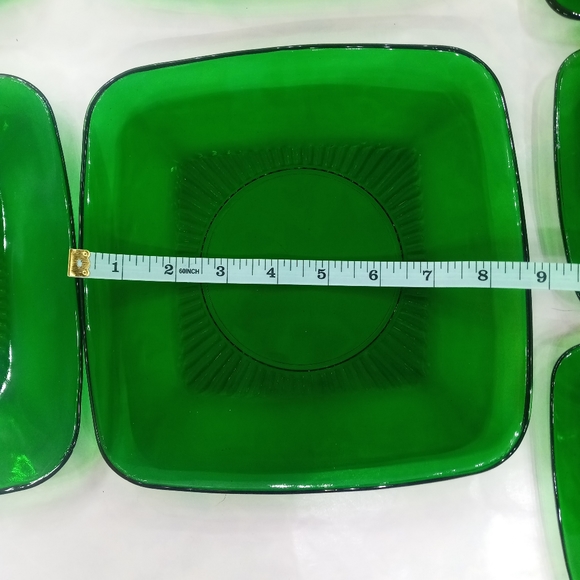 Anchor Hocking Forest Green Charm Vintage 4 piece set of Dishes - Picture 5 of 7